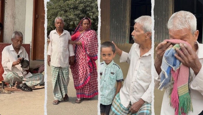 সরকারি চাকরি হারিয়ে ৪৫ বছর ধরে মুচির পেশায় বিএ পাস বিষু রবি দাস