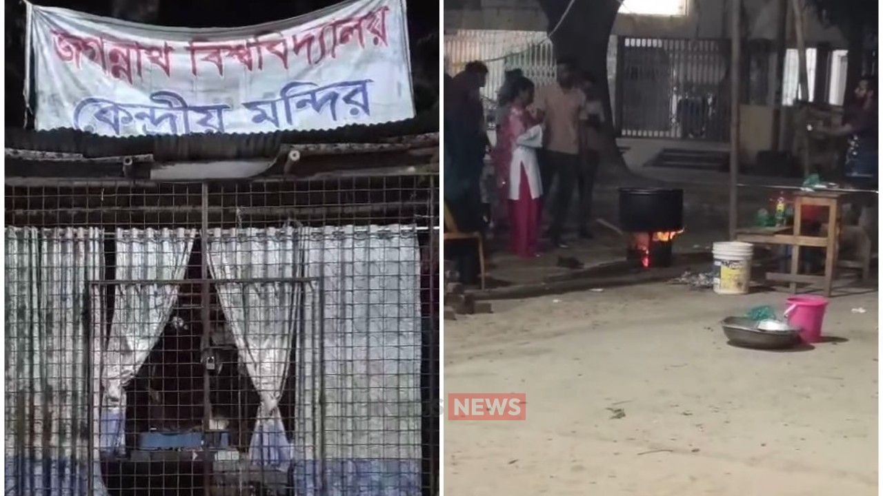 জবির কেন্দ্রীয় মন্দিরের ইট চুরি করে মন্দিরে সামনেই গোমাংস রান্না
